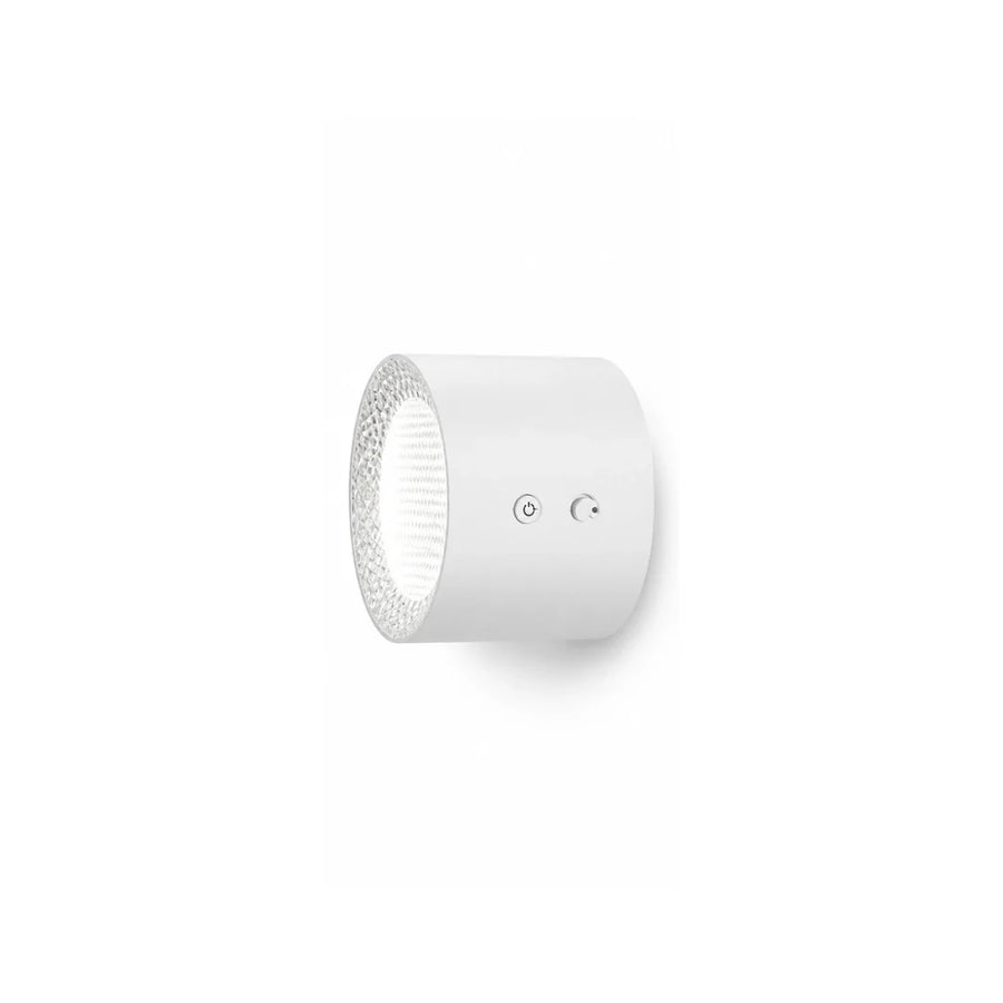 Arandela LED de Cristal Branca Recarregável — em fundo branco