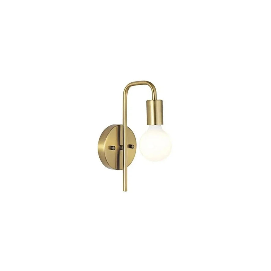 Arandela Vintage E27 Dourada de Metal — em fundo branco