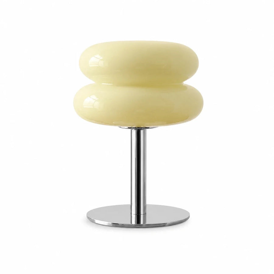 Luminária de Mesa Cogumelo de Vidro Creme 15W — em fundo branco