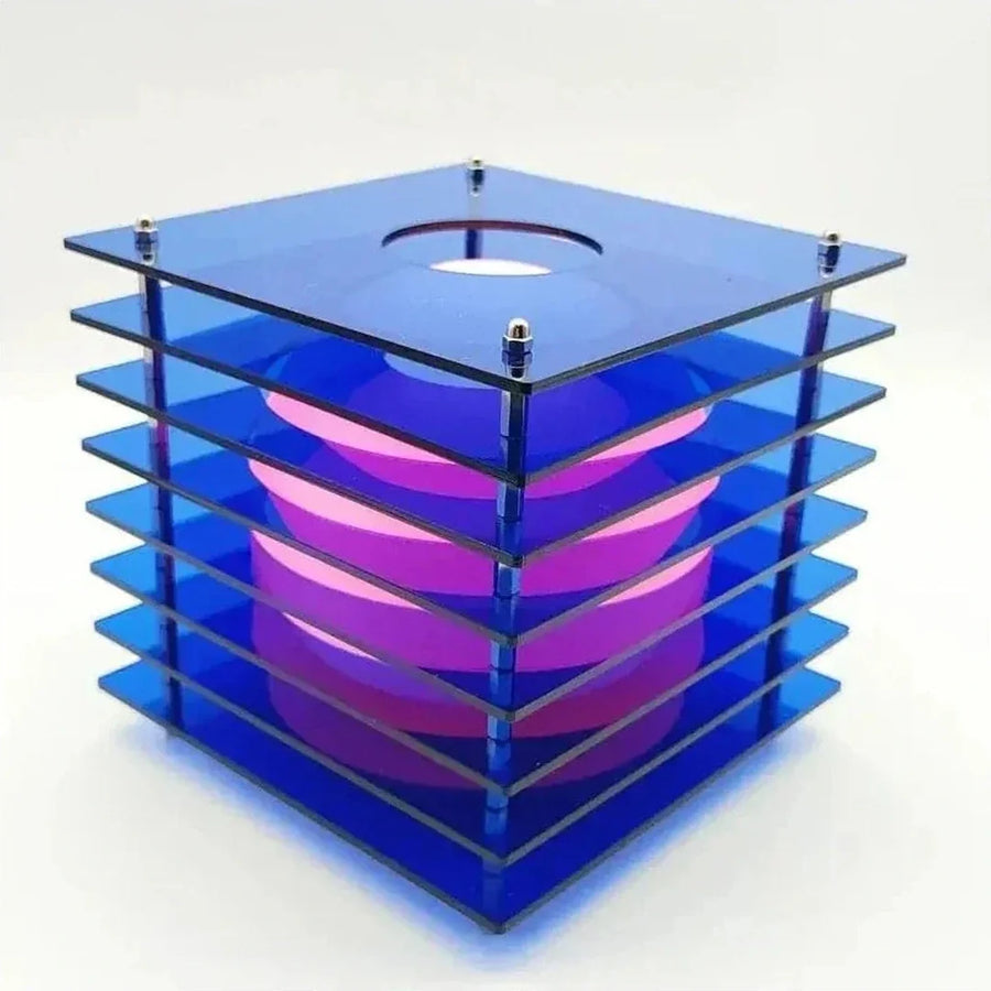 Luminária de Mesa RGB Azul Recarregável IP65 — em fundo branco