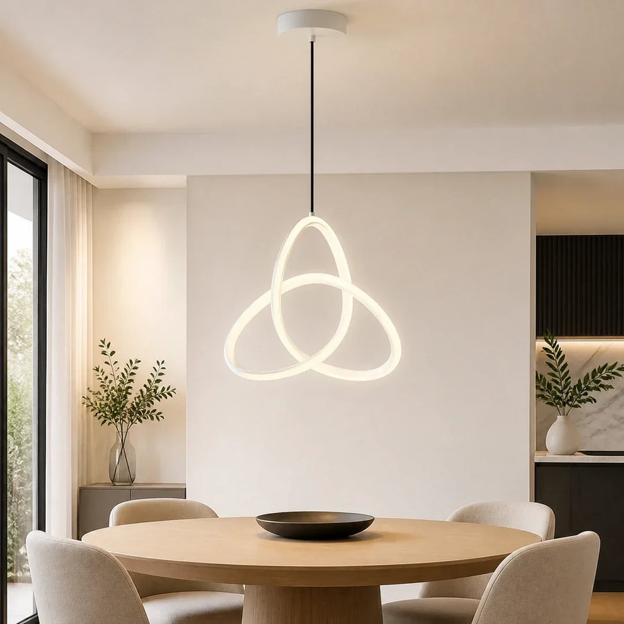 Pendente LED Tricolor 19W Branco - Nodo — pendente led nodo branco em ambiente moderno claro