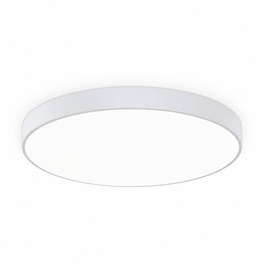 Plafon LED Redondo Slim Branco 27W e 36W — em fundo branco