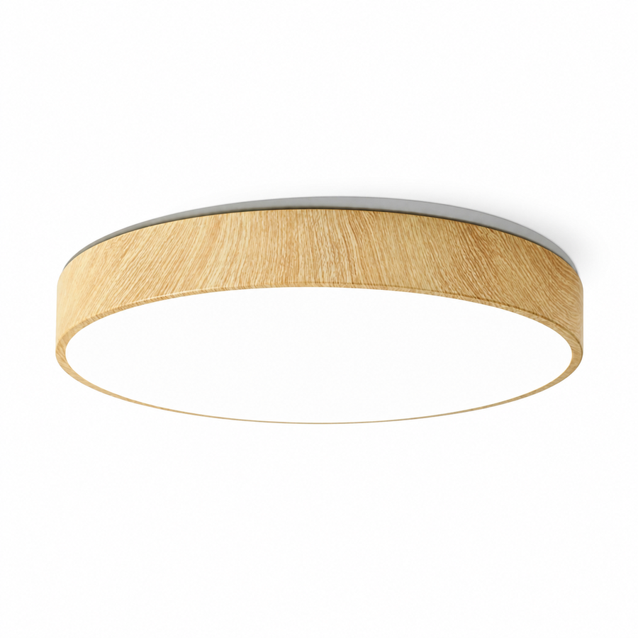 Plafon LED Redondo Slim Madeira 27W e 36W — em fundo branco