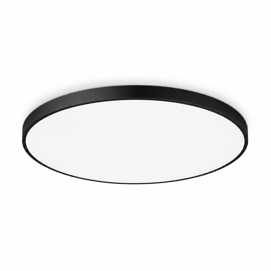 Plafon LED Smart Preto 36W e 50W com App — em fundo branco