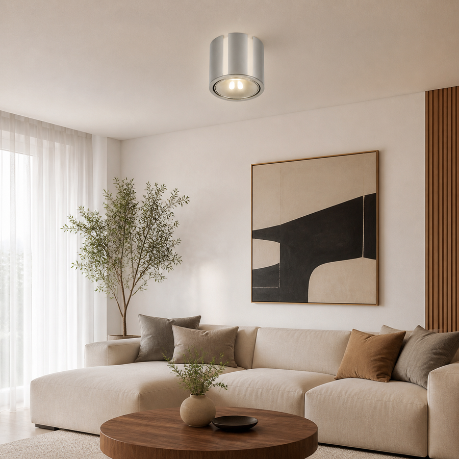 Plafon Spot LED Direcionável Bauhaus 15W — em ambiente decorado 1