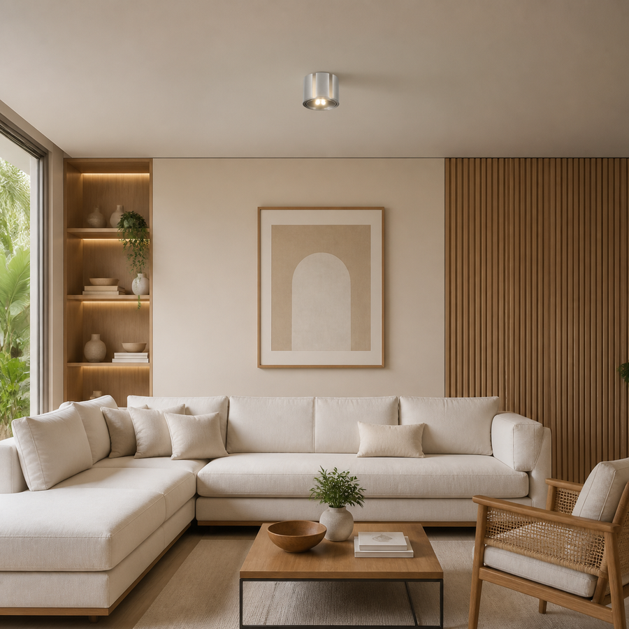 Plafon Spot LED Direcionável Bauhaus 15W — em ambiente decorado 1